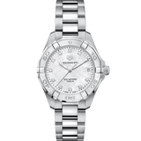 Buy Shop Tag Heuer Aquaracer White Mother of Pearl Dial Watch for Women - WBD1314.BA0740 USA Online
