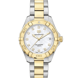 Buy Shop Tag Heuer Aquaracer White Mother of Pearl Dial Watch for Women - WBD1322.BB0320 USA Online