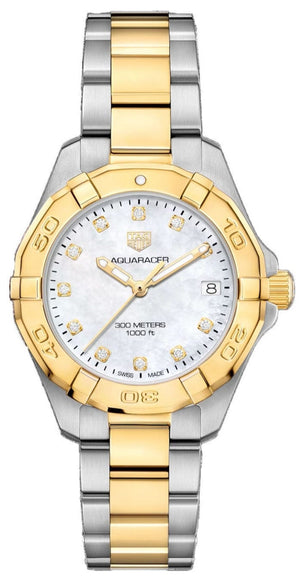 Buy Shop Tag Heuer Aquaracer White Mother of Pearl Dial Watch for Women - WBD1322.BB0320 USA Online