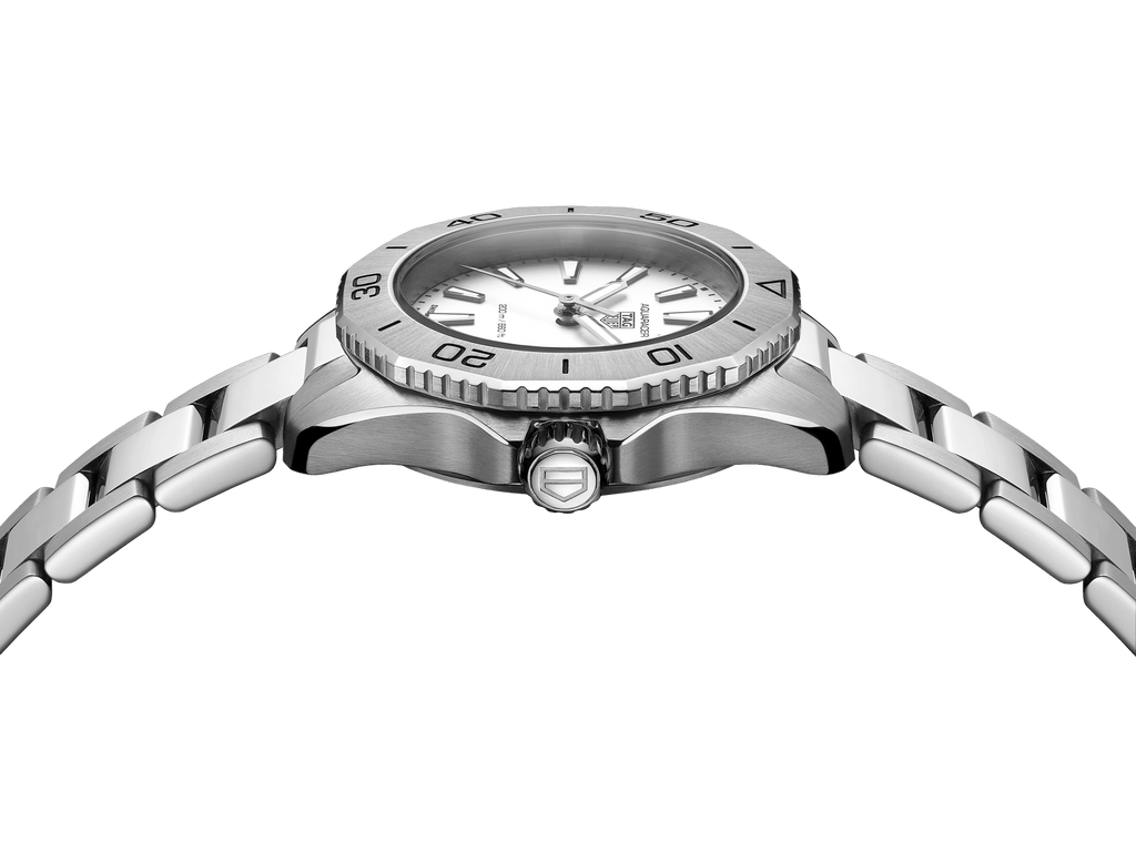 Buy Shop Tag Heuer Aquaracer Professional 200 Quartz White Dial Silver Steel Strap Watch for Women - WBP1411.BA0622 USA Online