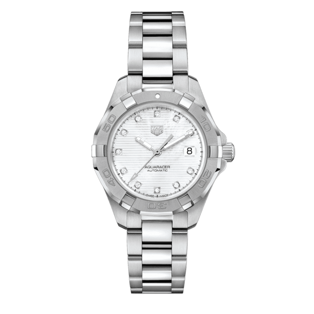 Buy Shop Tag Heuer Aquaracer White Mother of Pearl Dial Watch for Women - WBD1314.BA0740 USA Online