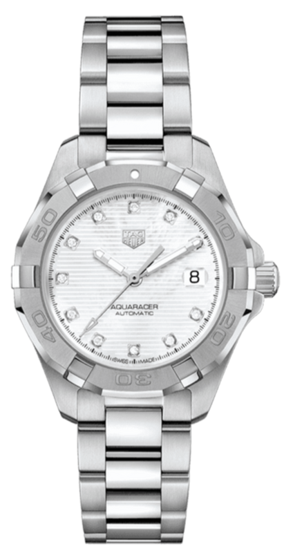 Buy Shop Tag Heuer Aquaracer White Mother of Pearl Dial Watch for Women - WBD1314.BA0740 USA Online