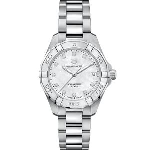 Buy Shop Tag Heuer Aquaracer White Mother of Pearl Dial Watch for Women - WBD1314.BA0740 USA Online