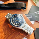 Buy Shop Tag Heuer Autavia Automatic Blue Dial Silver Steel Strap Watch for Men - WBE5116.EB0173 USA Online