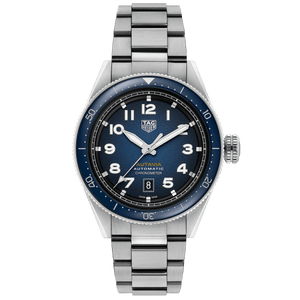 Buy Shop Tag Heuer Autavia Automatic Blue Dial Silver Steel Strap Watch for Men - WBE5116.EB0173 USA Online