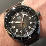 Buy Shop Tag Heuer Autavia Automatic Grey Dial Brown Leather Strap Watch for Men - WBE5114.FC8266 USA Online