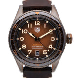 Buy Shop Tag Heuer Autavia Brown Dial Brown Leather Strap Watch for Men - WBE5191.FC8276 USA Online
