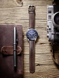 Buy Shop Tag Heuer Autavia Calibre 5 Automatic Blue Dial Brown Leather Strap Watch for Men - WBE5116.FC8266 USA Online