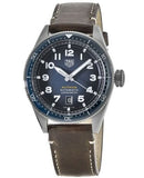 Buy Shop Tag Heuer Autavia Calibre 5 Automatic Blue Dial Brown Leather Strap Watch for Men - WBE5116.FC8266 USA Online