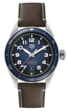 Buy Shop Tag Heuer Autavia Calibre 5 Automatic Blue Dial Brown Leather Strap Watch for Men - WBE5116.FC8266 USA Online