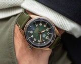 Buy Shop Tag Heuer Autavia Calibre 5 Automatic Olive Green Dial Green Leather Strap Watch for Men - WBE5190.FC8268 USA Online