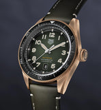 Buy Shop Tag Heuer Autavia Calibre 5 Automatic Olive Green Dial Green Leather Strap Watch for Men - WBE5190.FC8268 USA Online