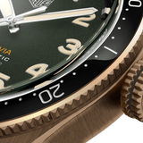 Buy Shop Tag Heuer Autavia Calibre 5 Automatic Olive Green Dial Green Leather Strap Watch for Men - WBE5190.FC8268 USA Online