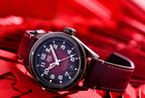 Buy Shop Tag Heuer Autavia Calibre 5 Chinese New Year Maroon Dial Maroon Leather Strap Watch for Men - WBE5193.FC8300 USA Online