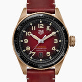 Buy Shop Tag Heuer Autavia Calibre 5 Chinese New Year Maroon Dial Maroon Leather Strap Watch for Men - WBE5193.FC8300 USA Online