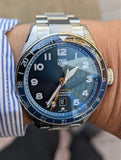Buy Shop Tag Heuer Autavia Cosc GMT Automatic Blue Dial Silver Steel Strap Watch for Men - WBE511A.BA0650 USA Online