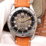 Buy Shop Tag Heuer Autavia Isograph Grey Dial Calfskin Brown Leather Strap Watch for Men - WBE5111.FC8267 USA Online