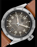 Buy Shop Tag Heuer Autavia Isograph Grey Dial Calfskin Brown Leather Strap Watch for Men - WBE5111.FC8267 USA Online