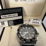 Buy Shop Tag Heuer Carrera Aquaracer Quartz Chronograph Black Dial Black Rubber Strap Watch for Men - CAY111A.FT6041 USA Online