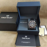 Buy Shop Tag Heuer Carrera Aquaracer Quartz Chronograph Black Dial Black Rubber Strap Watch for Men - CAY111A.FT6041 USA Online