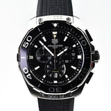 Buy Shop Tag Heuer Carrera Aquaracer Quartz Chronograph Black Dial Black Rubber Strap Watch for Men - CAY111A.FT6041 USA Online