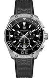 Buy Shop Tag Heuer Carrera Aquaracer Quartz Chronograph Black Dial Black Rubber Strap Watch for Men - CAY111A.FT6041 USA Online