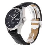 Buy Shop Tag Heuer Carrera Automatic 41mm Black Dial Black Leather Strap Watch for Men - WAR201A.FC6266 USA Online