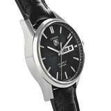 Buy Shop Tag Heuer Carrera Automatic 41mm Black Dial Black Leather Strap Watch for Men - WAR201A.FC6266 USA Online