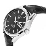Buy Shop Tag Heuer Carrera Automatic 41mm Black Dial Black Leather Strap Watch for Men - WAR201A.FC6266 USA Online
