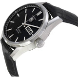 Buy Shop Tag Heuer Carrera Automatic 41mm Black Dial Black Leather Strap Watch for Men - WAR201A.FC6266 USA Online