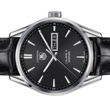 Buy Shop Tag Heuer Carrera Automatic 41mm Black Dial Black Leather Strap Watch for Men - WAR201A.FC6266 USA Online