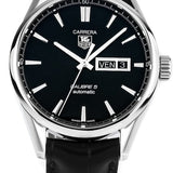 Buy Shop Tag Heuer Carrera Automatic 41mm Black Dial Black Leather Strap Watch for Men - WAR201A.FC6266 USA Online