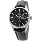 Buy Shop Tag Heuer Carrera Automatic 41mm Black Dial Black Leather Strap Watch for Men - WAR201A.FC6266 USA Online