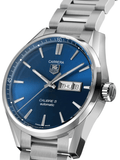 Buy Shop Tag Heuer Carrera Automatic Blue Dial Silver Steel Strap Watch for Men - WAR201E.BA0723 USA Online