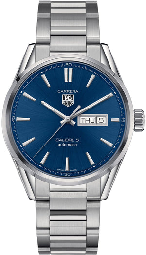 Buy Shop Tag Heuer Carrera Automatic Blue Dial Silver Steel Strap Watch for Men - WAR201E.BA0723 USA Online