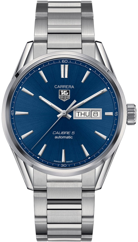 Buy Shop Tag Heuer Carrera Automatic Blue Dial Silver Steel Strap Watch for Men - WAR201E.BA0723 USA Online