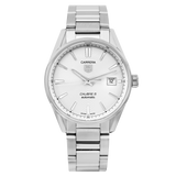 Buy Shop Tag Heuer Carrera Automatic Caliber 5 White Dial Silver Steel Strap Watch for Men - WAR211B.BA0782 USA Online