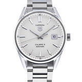 Buy Shop Tag Heuer Carrera Automatic Caliber 5 White Dial Silver Steel Strap Watch for Men - WAR211B.BA0782 USA Online