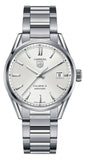 Buy Shop Tag Heuer Carrera Automatic Caliber 5 White Dial Silver Steel Strap Watch for Men - WAR211B.BA0782 USA Online