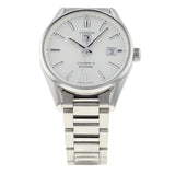 Buy Shop Tag Heuer Carrera Automatic Caliber 5 White Dial Silver Steel Strap Watch for Men - WAR211B.BA0782 USA Online