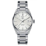 Buy Shop Tag Heuer Carrera Automatic Caliber 5 White Dial Silver Steel Strap Watch for Men - WAR211B.BA0782 USA Online