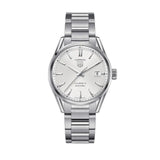Buy Shop Tag Heuer Carrera Automatic Caliber 5 White Dial Silver Steel Strap Watch for Men - WAR211B.BA0782 USA Online