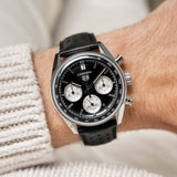 Buy Shop Tag Heuer Carrera Automatic Chronograph Black Dial Black Leather Strap Watch for Men - CBS2210.FC6534 USA Online