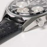 Buy Shop Tag Heuer Carrera Automatic Chronograph Black Dial Black Leather Strap Watch for Men - CBS2210.FC6534 USA Online