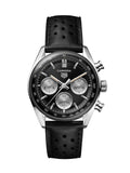 Buy Shop Tag Heuer Carrera Automatic Chronograph Black Dial Black Leather Strap Watch for Men - CBS2210.FC6534 USA Online