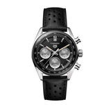 Buy Shop Tag Heuer Carrera Automatic Chronograph Black Dial Black Leather Strap Watch for Men - CBS2210.FC6534 USA Online