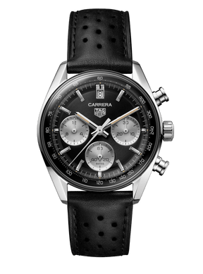 Buy Shop Tag Heuer Carrera Automatic Chronograph Black Dial Black Leather Strap Watch for Men - CBS2210.FC6534 USA Online
