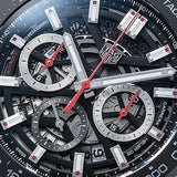 Buy Shop Tag Heuer Carrera Automatic Chronograph Black Dial Black Rubber Strap Watch for Men - CBG2A90.FT6173 USA Online