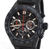 Buy Shop Tag Heuer Carrera Automatic Chronograph Black Dial Black Rubber Strap Watch for Men - CBG2A90.FT6173 USA Online