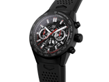 Buy Shop Tag Heuer Carrera Automatic Chronograph Black Dial Black Rubber Strap Watch for Men - CBG2A90.FT6173 USA Online